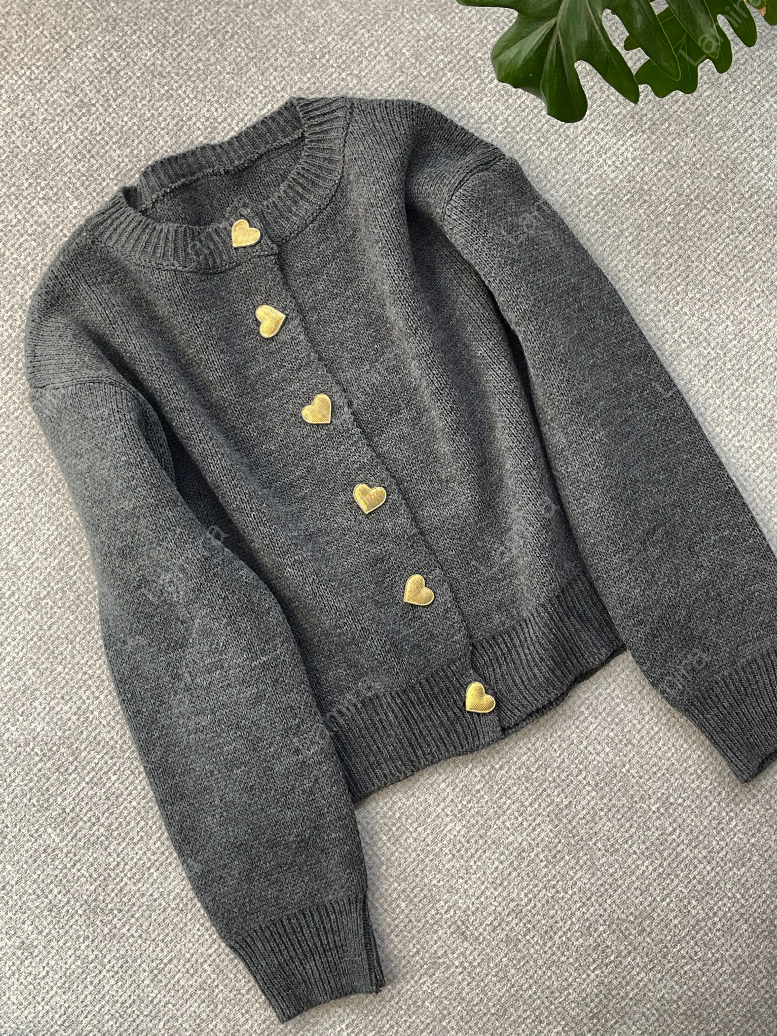 ژاکت بافت قلبی برند ترک